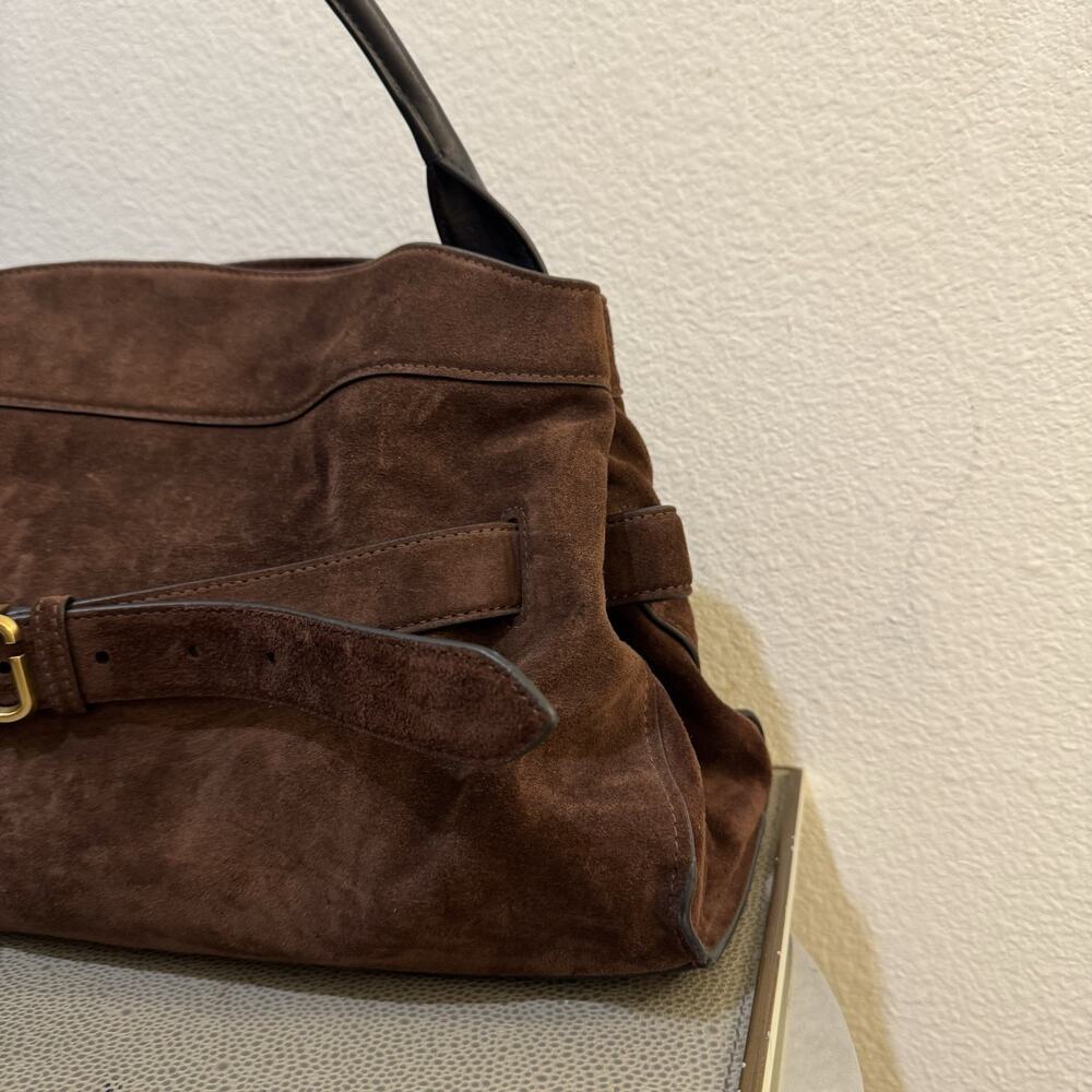 Marc Jacobs Satchel Shoulder bag ‘Dakota’ - Suede Dark Brown - Picture 6 of 16